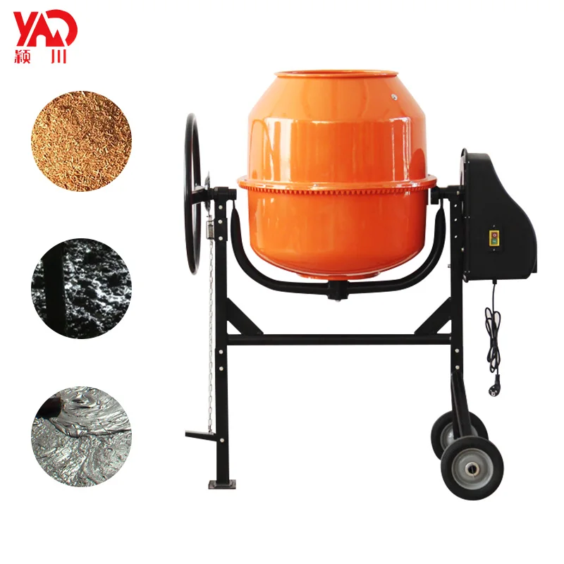 Cement mortar concrete feed roller seed fertilizer drum mixer