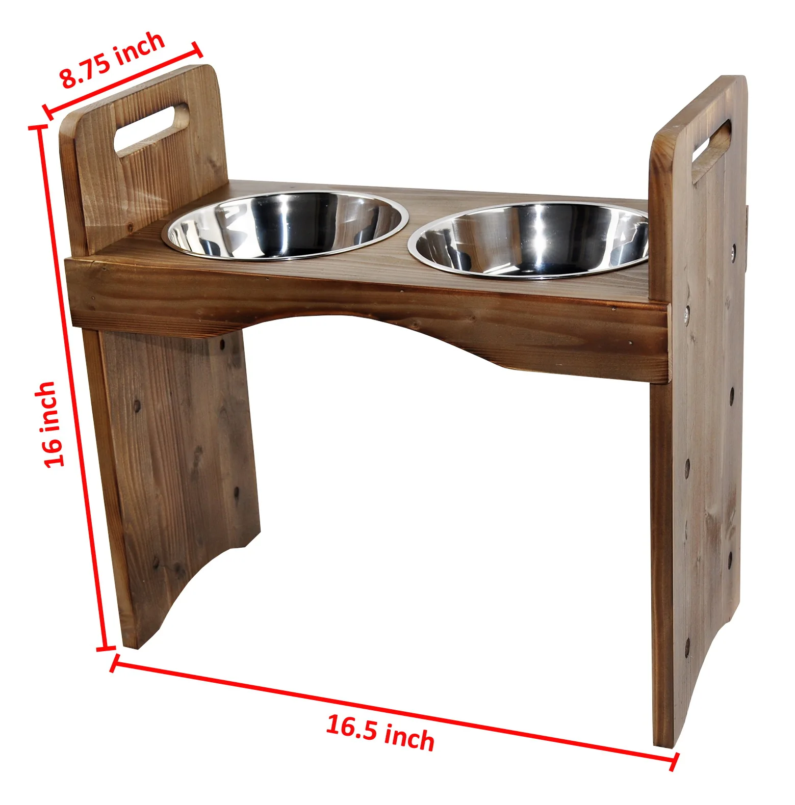 Hot selling Cat and Dog Stainless Steel Bowl, Wooden Pet Table Food and Water Bowls, Adjustable Height Cat and Dog Feeder
