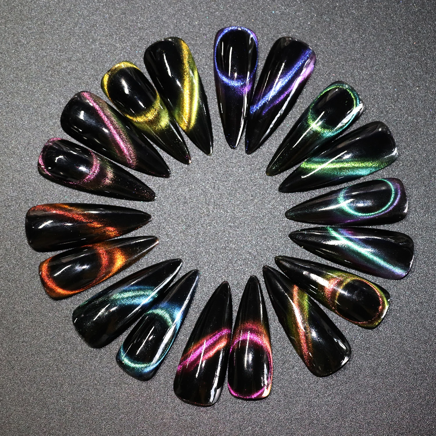 9D Magic Magnetic Chameleon Color Changing Nail Powder Cat Eye Effect Gel Pigment