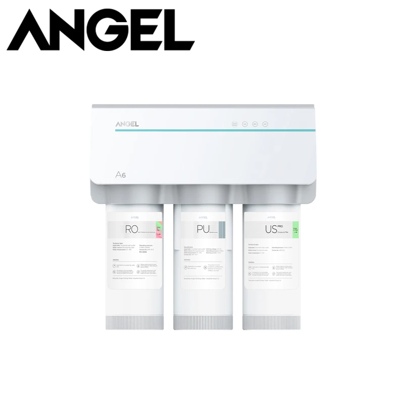 
ANGEL 400 GPD tank less pump system drinking Nano dispenser filter machine ro water purifier whit unleaded SS faucet 