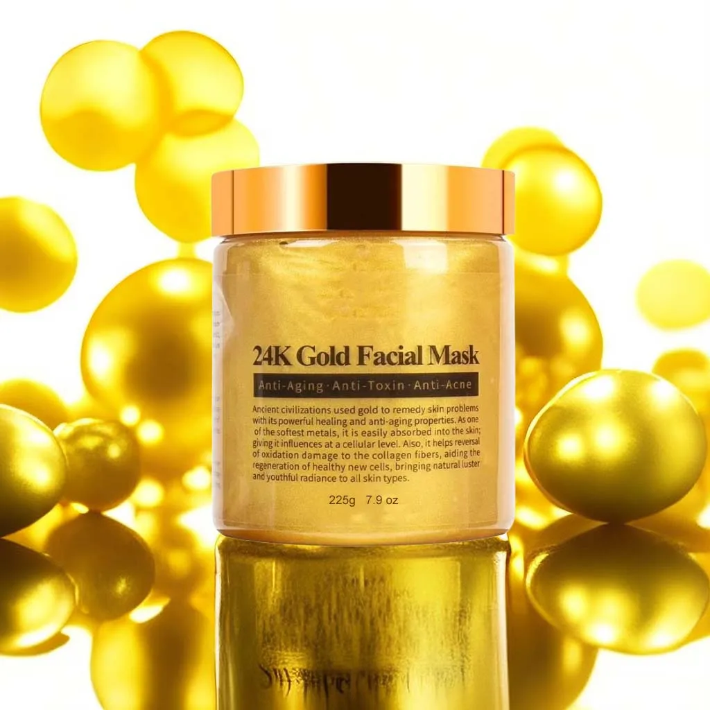 Hot selling face mask  whitening skin care manufacturer 24k gold collagen moisturizing facial mask