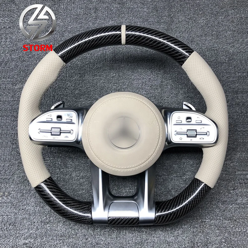 Высококачественный чехол на руль из углеродного волокна для AMG