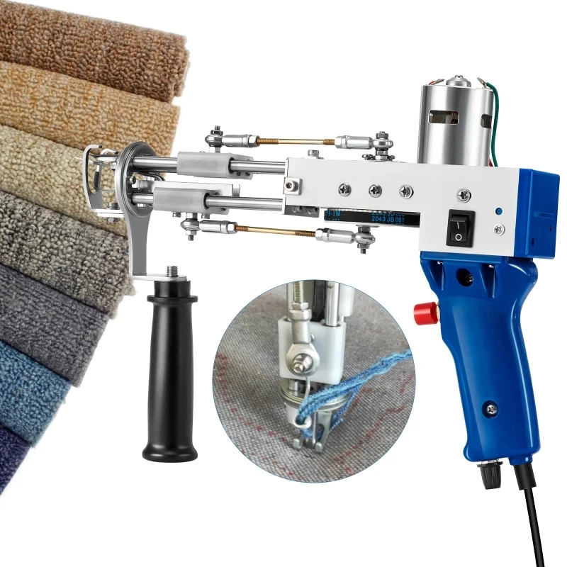 2 IN 1 Cut pile or loop pile Electric tufting gun carpet weaving machine rug tufting gun