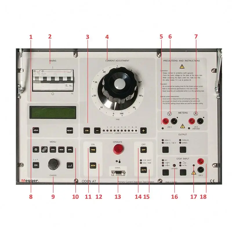 ODEN AT primary current injection test system testing of protective relay equipment and circuit breakers