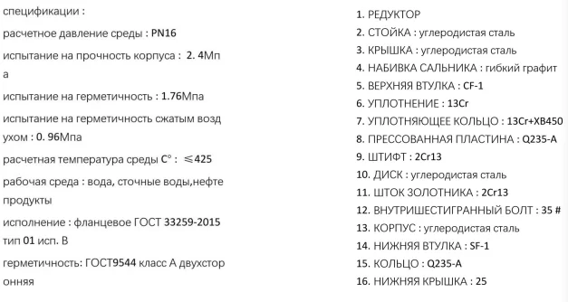 Затвор дисковый трехэксцентриковый DN300 PN16