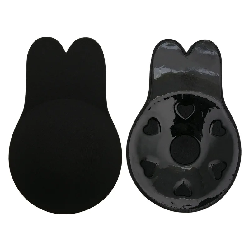 Sticky Bra Invisible  Silicone Strapless breast lift Pasties adhesive Rabbit Ear Nipple Covers