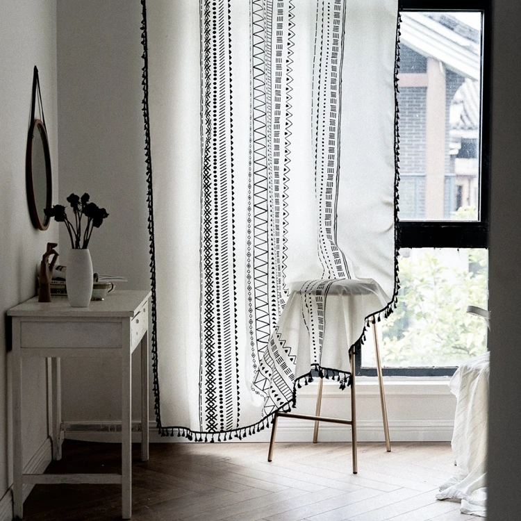 Wholesale Wedding Cotton Hotel Office Custom Decoration Photo Livingroom Designer White Luxury Window
