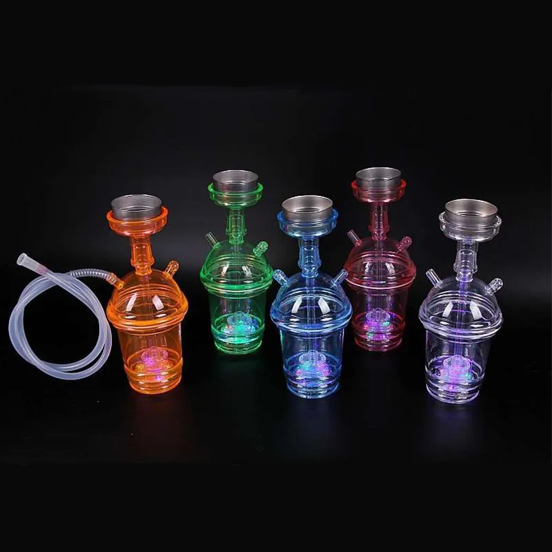 
 Wholesale Acrylic LED Light Mini Travel Car Smoking Hookah Shisha Portable Hookah For Car  