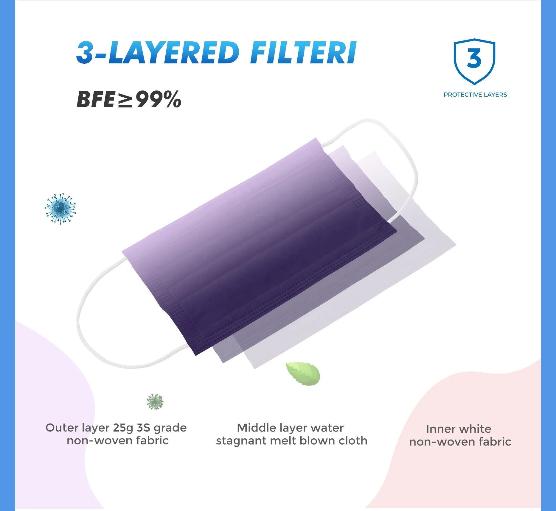 disposable colorful protective 3 layers supplier facemasks facial mask dispos Morandi masque holder 3-ply face maskss