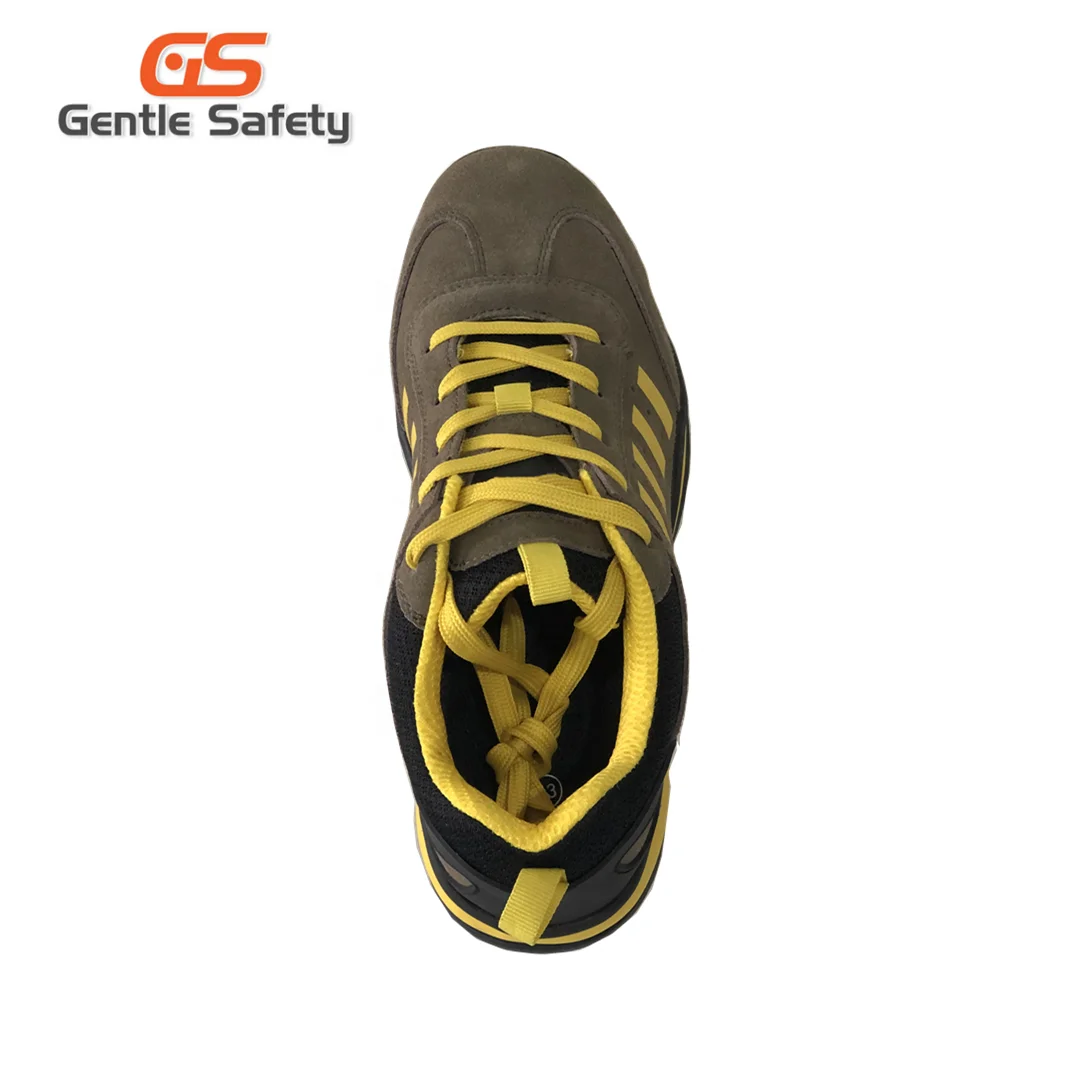 low cut lightweight safety shoes suede leather upper best quality safety shoes