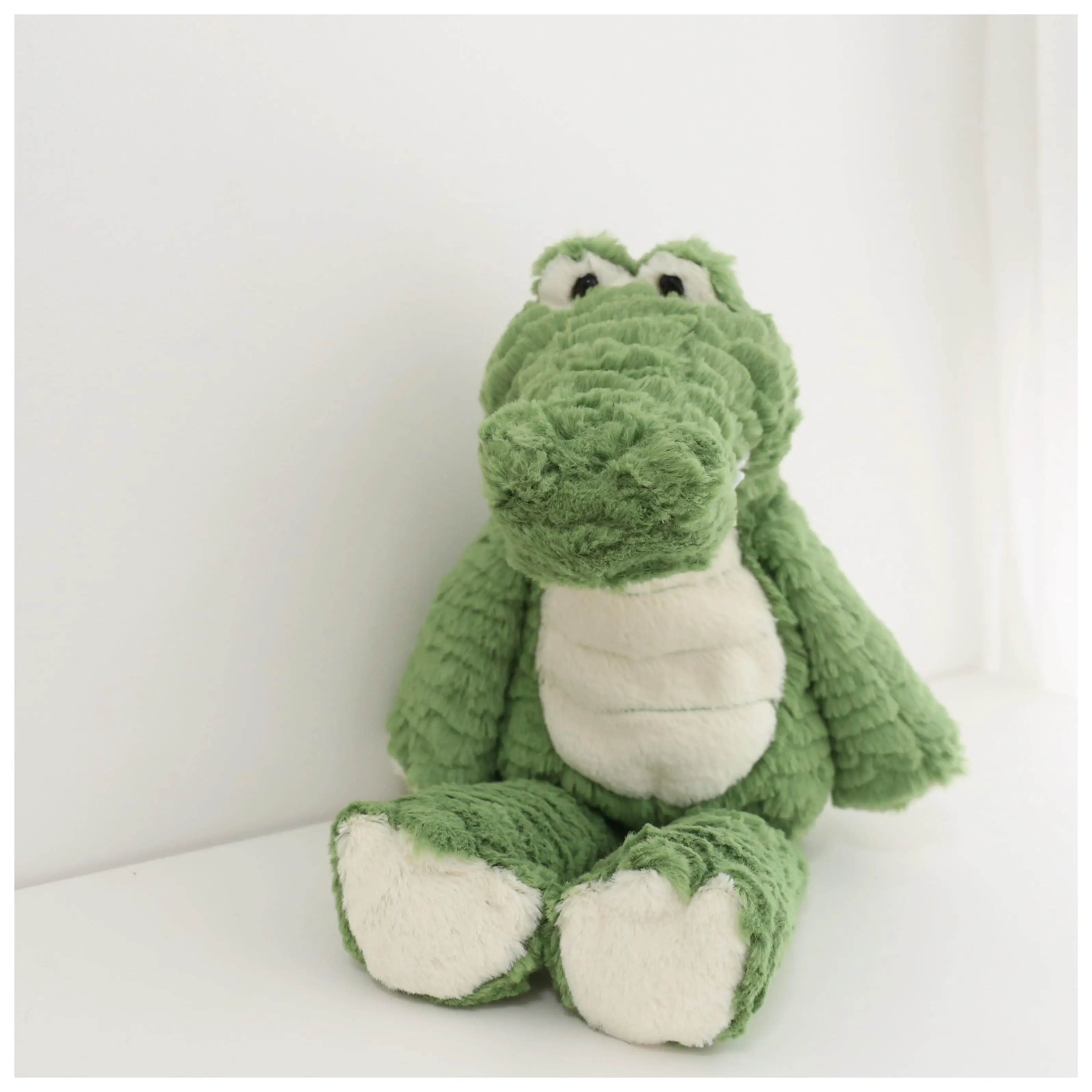 super soft green alligator cartoon toys custom plush doll crocodile stuffed toy Sleeping pillow