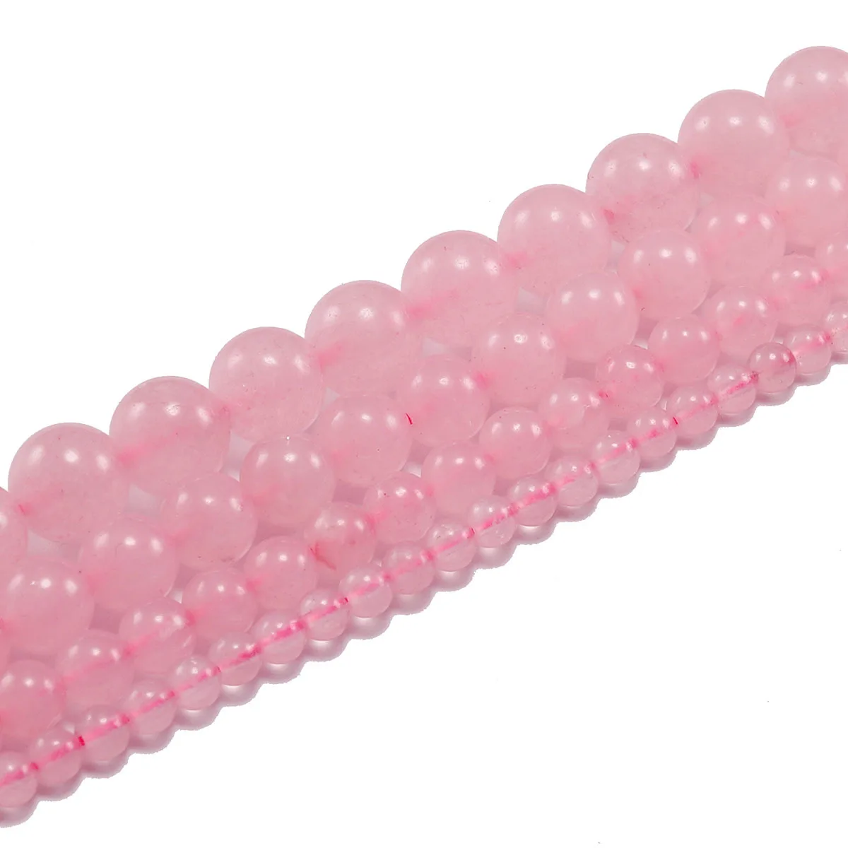 Wholesale 4/6/8/10/12mm Natural Stone Rose Quartz Crystal round Loose Beads for DIY Jewelry Making-Bracelets & Necklaces