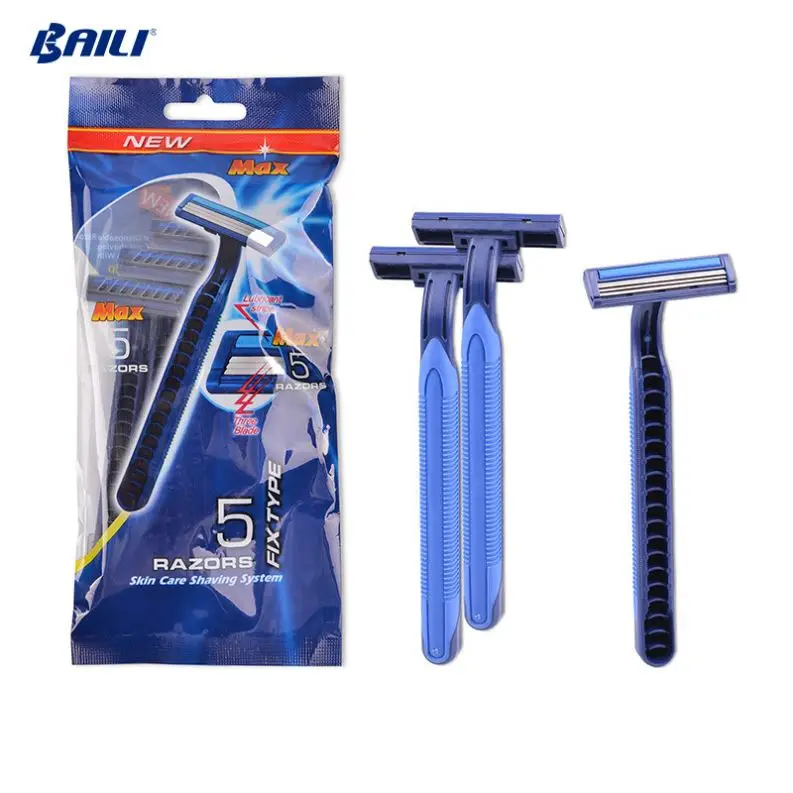 Custom Single Barber Half Blade Shaver Medical Mini Biodegradable Wheat Straw Two Blades Production Line Disposable Salon Razor
