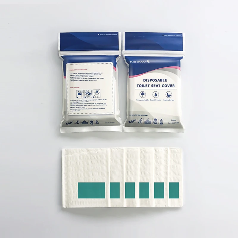 
Double layer thickened flushable disposable toilet seat paper cover 
