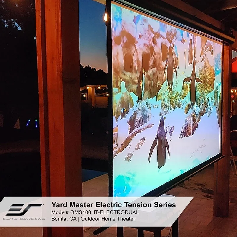 Automatic Front Rear Dual 16:9 Outdoor Electric Motorized Projector Screen