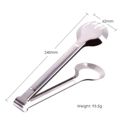 Kitchen Serving Tongs Set Digital Bbq Mini Korean Curved Bread Stainless Steel Food Tong