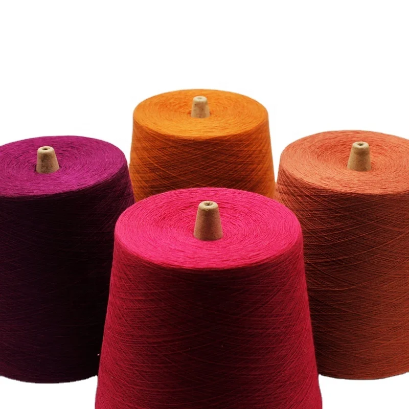 Factory can provide high level 32/1NE bamboo wool blend yarn As per miyama crayon color swatch all colors can custom for sales