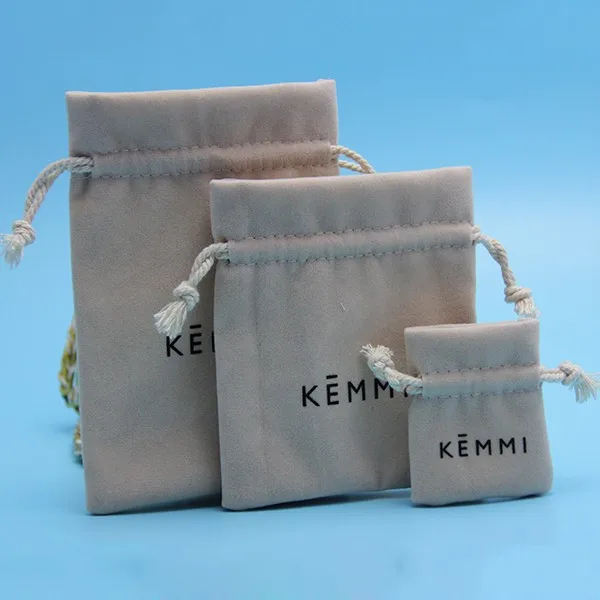 Роскошные бархатные мешочки для ювелирных изделий на шнурке с логотипом под заказ, замшевые подарочные пакеты для упаковки