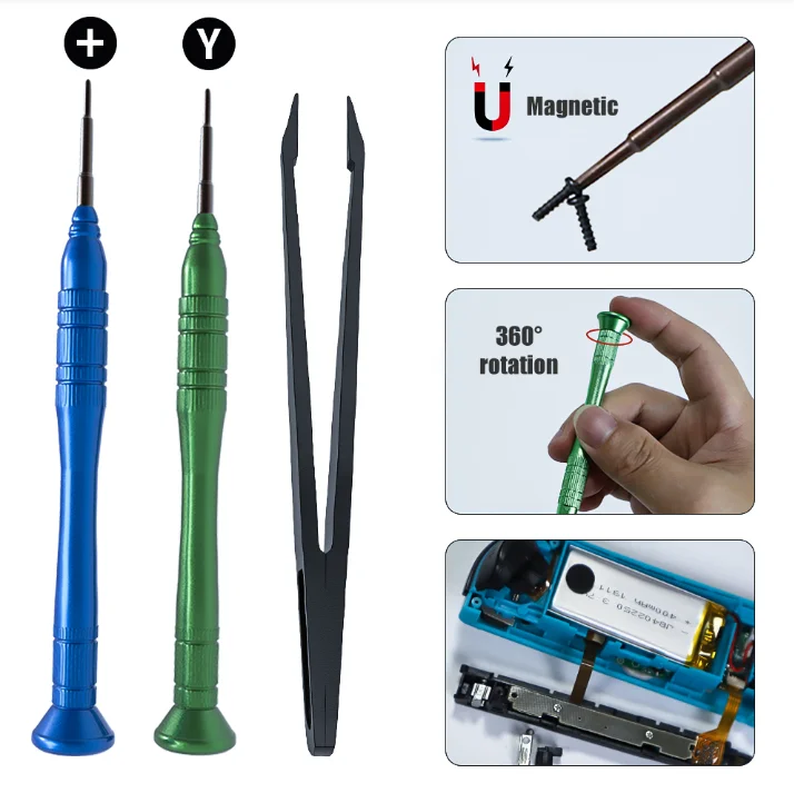 AOLION 20 in 1 Joystick Replacement 3D Analog Joysticks for Nintendo Switch and lite and Thumb Stick Repair Kit