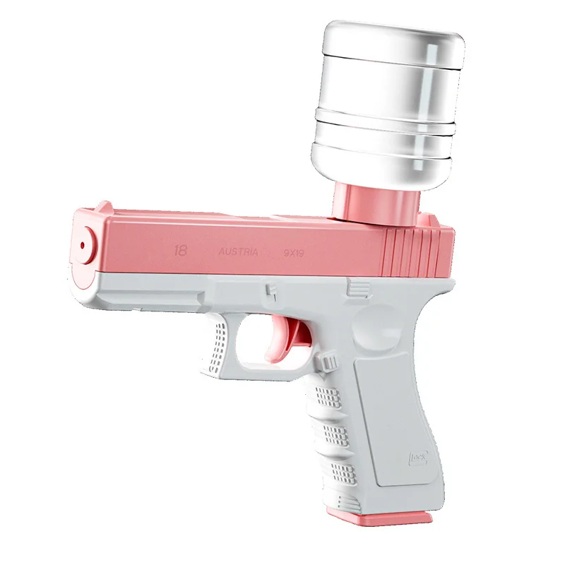Electric Continuous Firing Water Gun With Large Capacity External Mineral Water Bottle For Water Fighting Toys