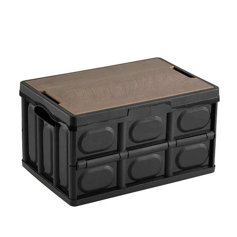 Modern Portable Storage Box with Detachable Folding Design Large Organizer Camping Folding Box with Lid