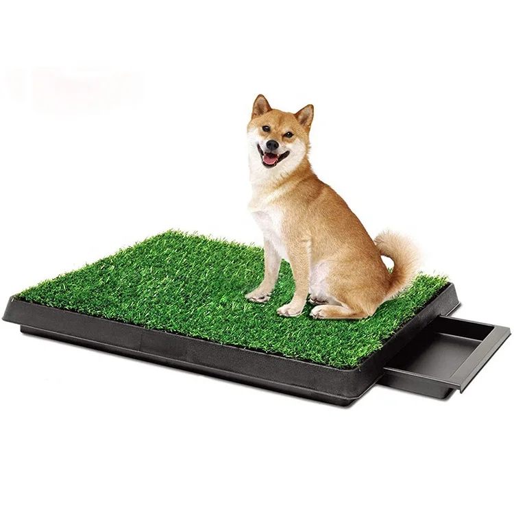 Yiwu Sanan Pet Grass Pee Potty Pad Artificial Grass for Dogs Potty Portable Potty Trainer with Tray