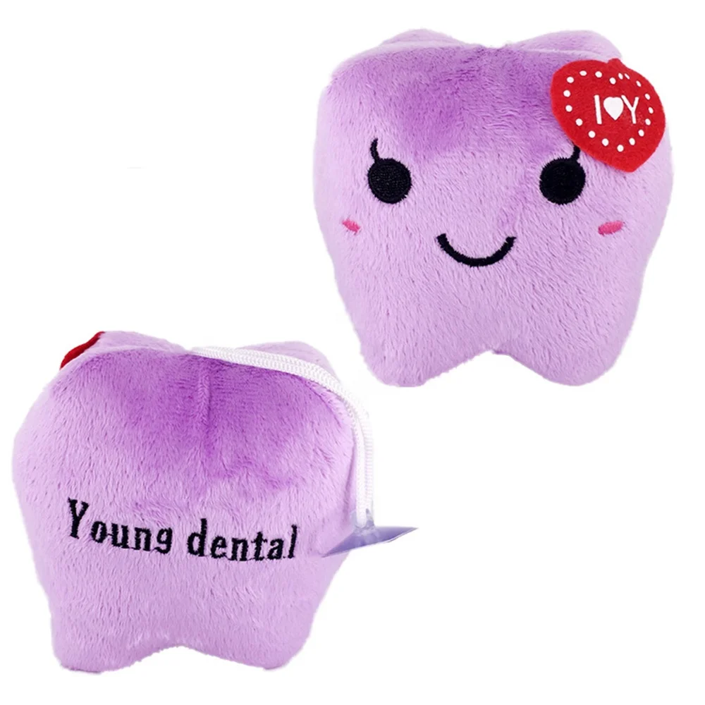 Wholesale cheap soft plush toy tooth pillow custom made soft plush fairy pillow toy with logo for kids
