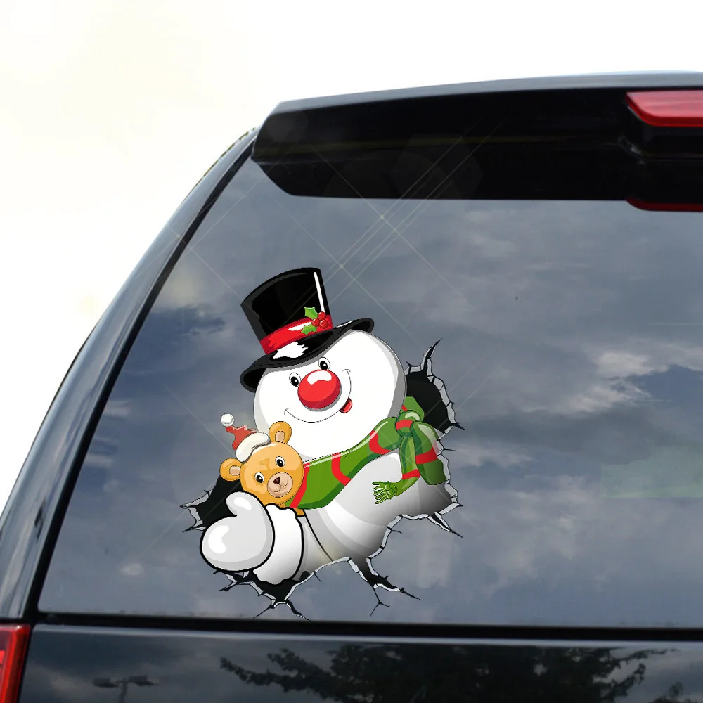 Custom Christmas Stickers Santa Claus Elf Decorative Stickers Car Decoration Waterproof Scratch Stickers
