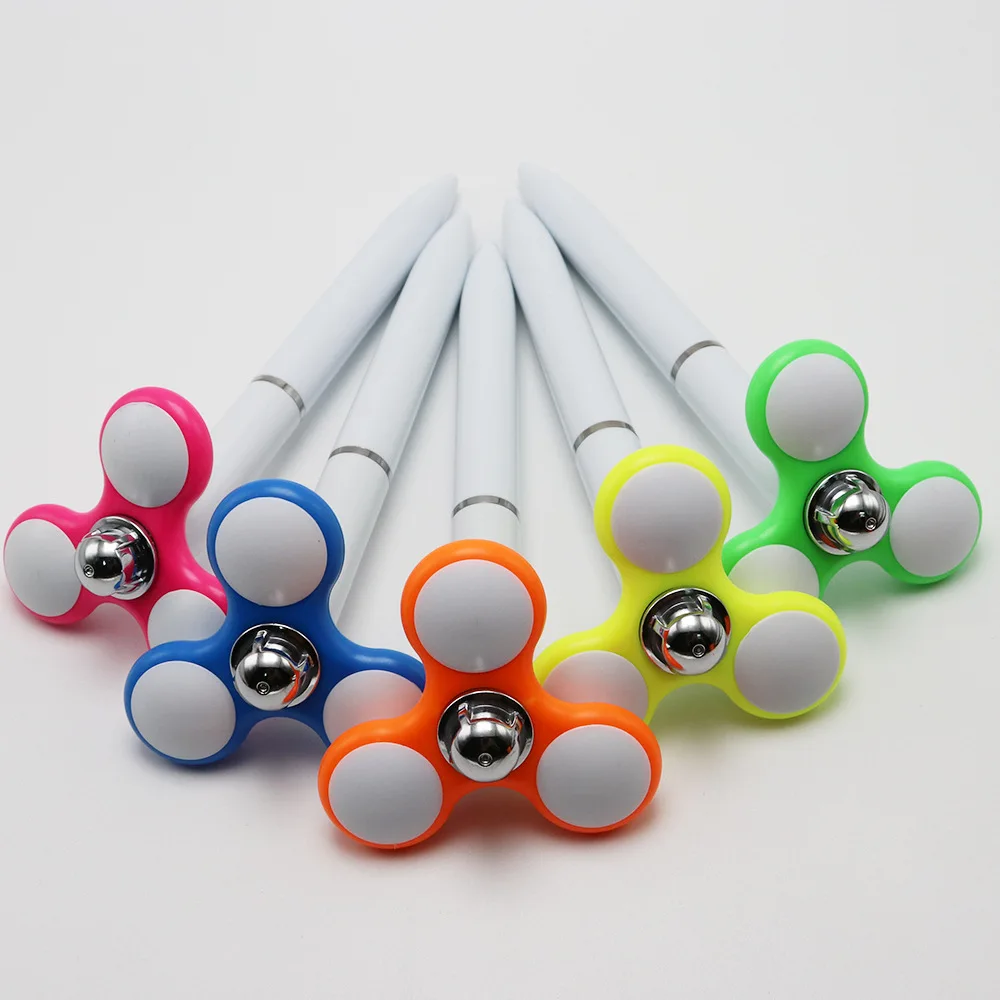 Novelty promotional cartoon rotating pen spinning shaped fidget ballpoint pen
