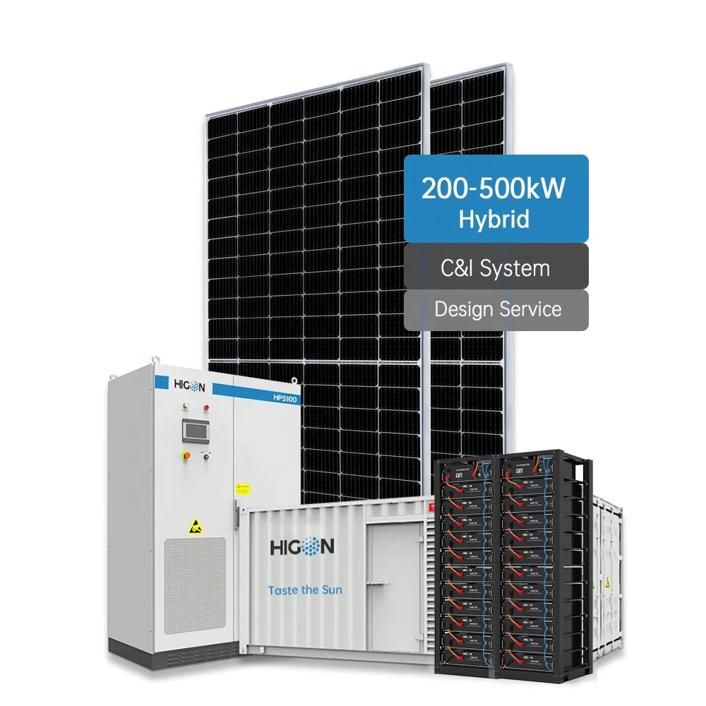 High Efficiency Hybrid Solar System Commercial Solar Energy System 50Kw 150Kw 500Kw Storage Battery
