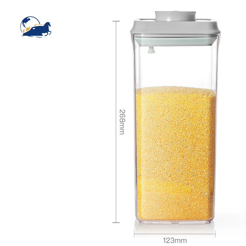 ABS material push-type moisture-proof storage jar grain box push-type food-grade snack candy plastic storage jar sealed box