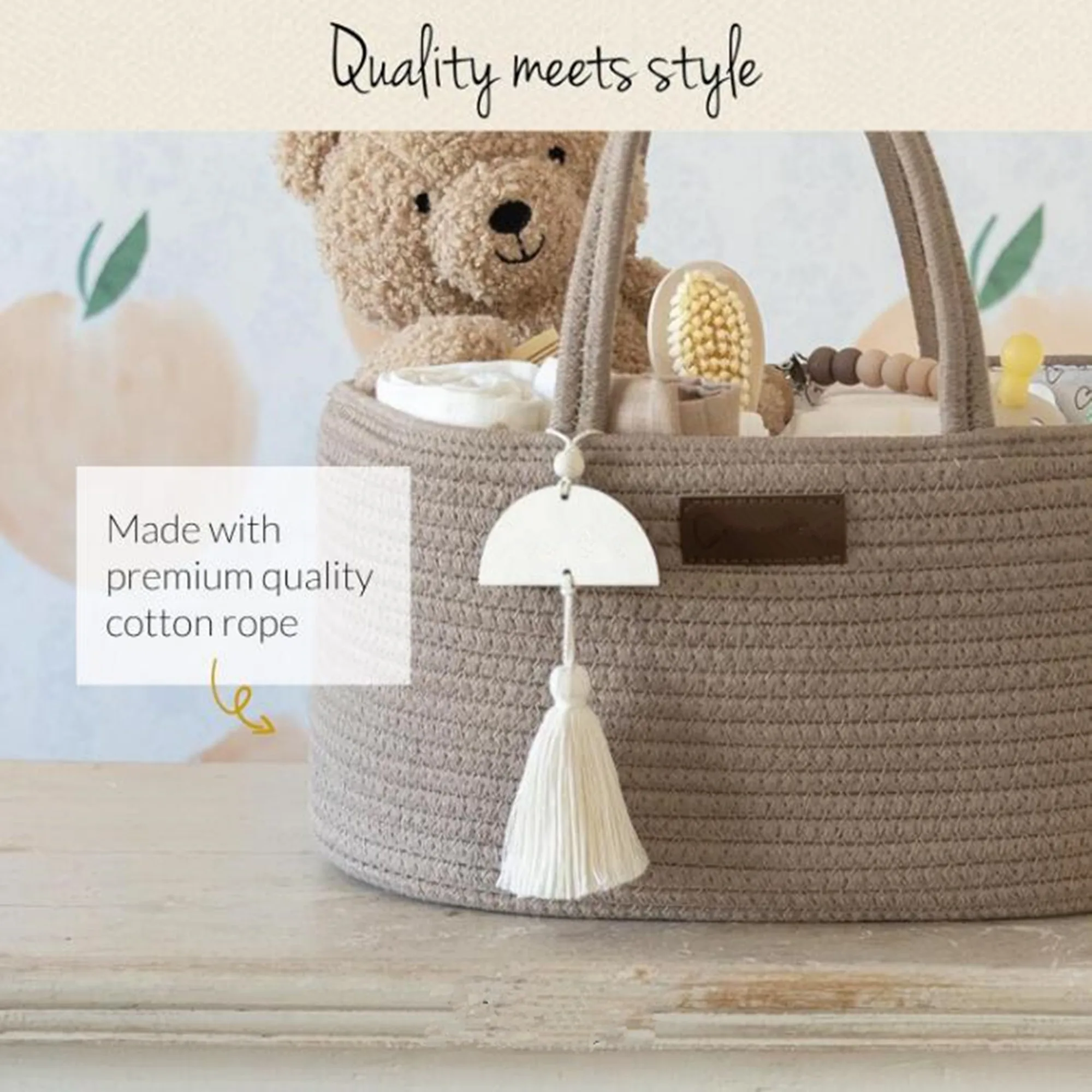 QJMAX High Quality Diaper Caddy Organizer Changing Table Nursery Organizer Diaper Storage for Car & Travel