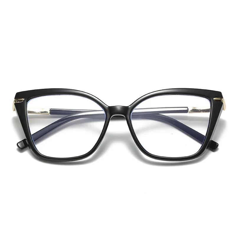 New Design Cat Eye Color-changing Eyewear Women Optical Frame Fashion Blocking Blue Light Glasses Female Photochromic Eyeglass
