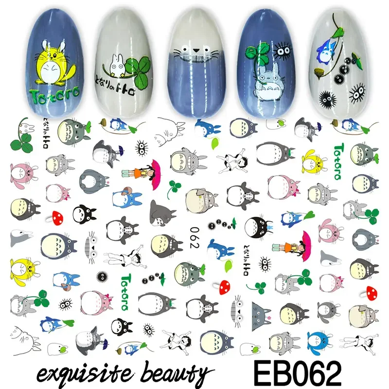 3D Cartoon Animals Nail Art Decorations Stickers Spring Manicure Sticker Cute Decals Accessories