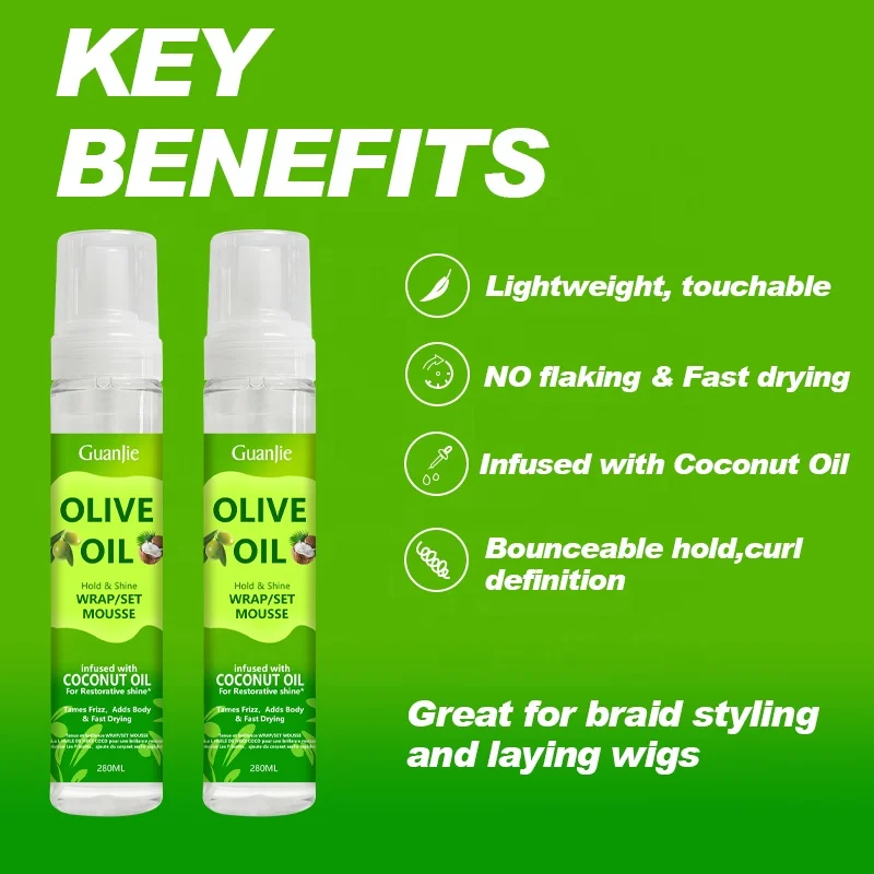 styling curly wig mousse Braid Mousse Organic Shine Moisturizing Hair Foam Mousse Extra Hold Styling Locks Braid Foam