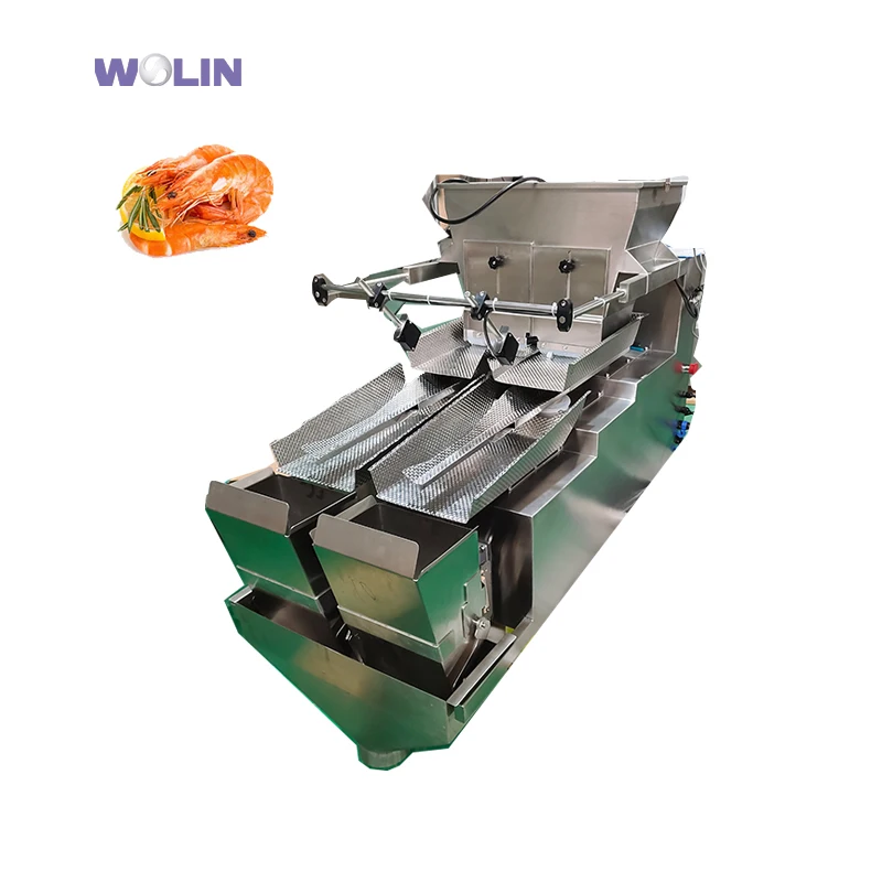 new released  triplex vibrating plates prawn weigher shrimp linear scale 3-4kg large weight weigher