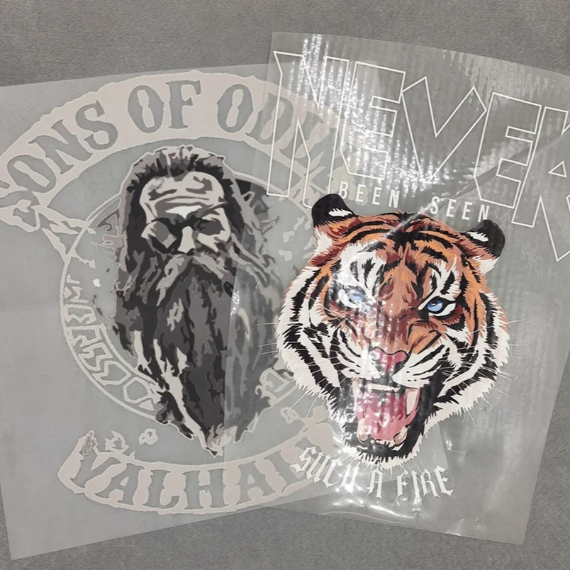 Custom Vinyl Label Heat Transfer Paper Iron On Screen Print Transfer Plastisol Transfer Sticker