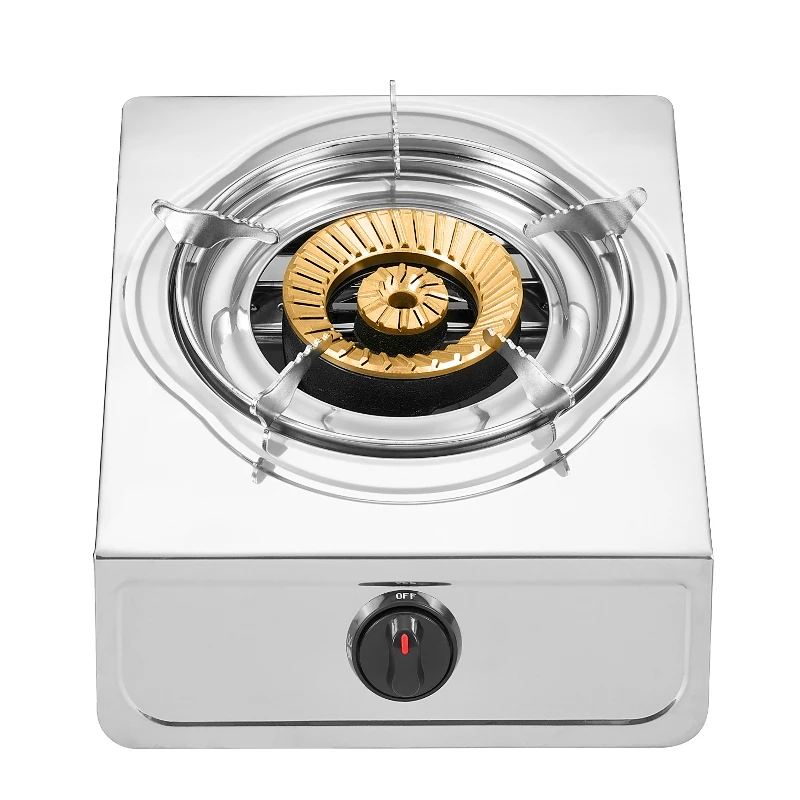 Одноконфорочная кухонная плита из нержавеющей стали мини-Стол Газовая Плита Настольная плита