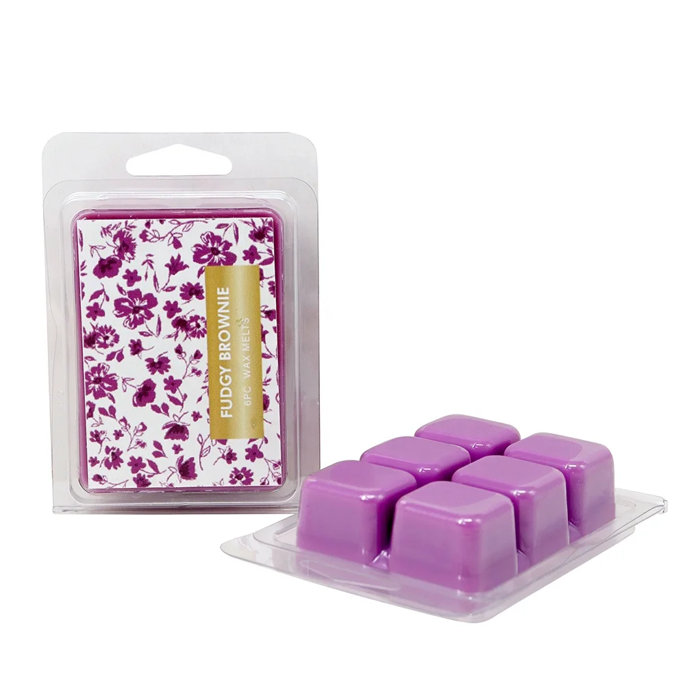 Vietnam Factory Wholesale Cheap 6 Cubes Wax Clamshell Packaging 2.5oz Colorful Aroma Candle Wax Melts