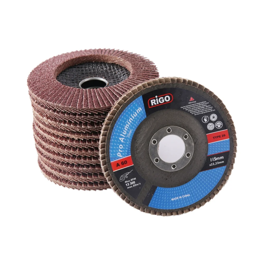 Abrasive 4.5 Inch 115mm Grit 40-120 Aluminum Oxide Flap Disc Abrasive Disc with Fiberglass Backing Grinding For Metal Wood