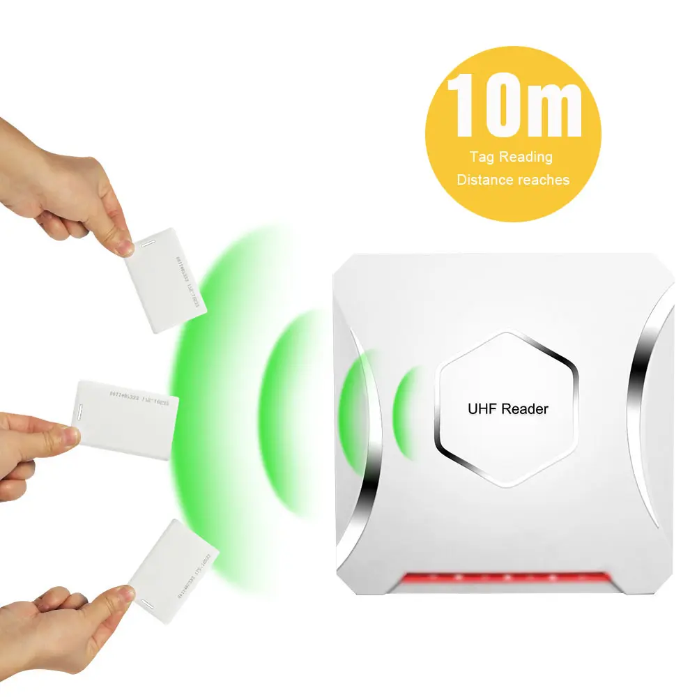 UHF 8dbi Antenna Long Range Reader 10~15m Reading Distance Passive Electronic Tag RS232 Wiegand Trigger for Vehicle tracking