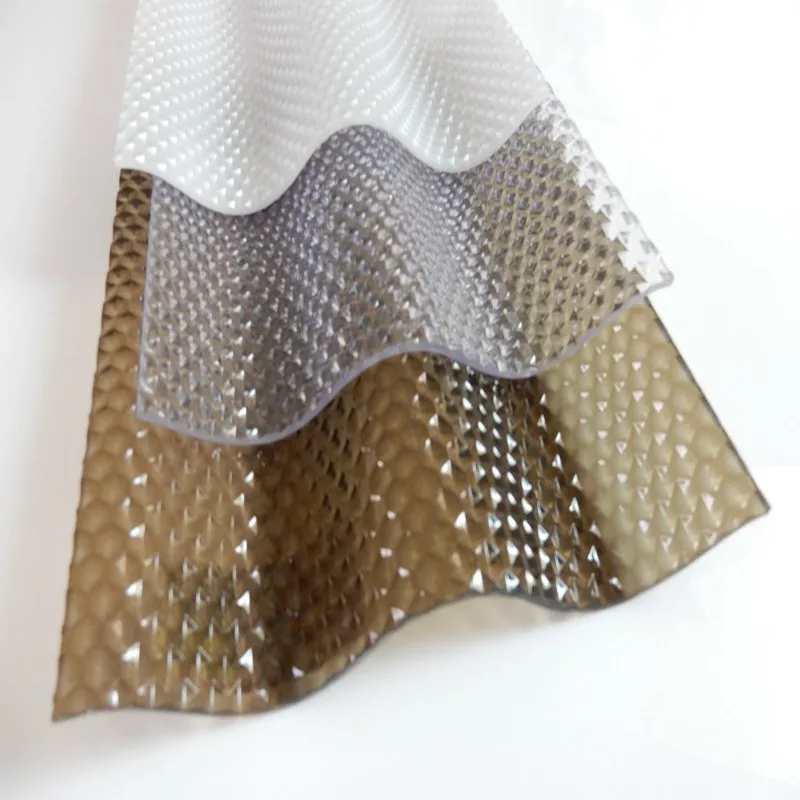 2.8mm Santaf Bronze Diamond Polycarbonate corrugated sheet