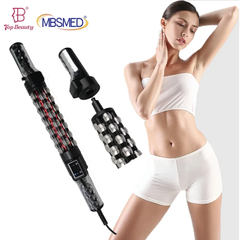 heating Red LED Light Heated Painless Slimming Yoga Deep Tissue Massage Device 360 Rotating Inner Ball Roller For Whole Body