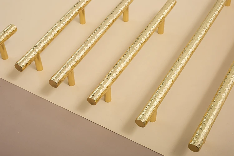 Pure brass hammer handle Nordic high-end closet cabinet door drawer furniture strip handle