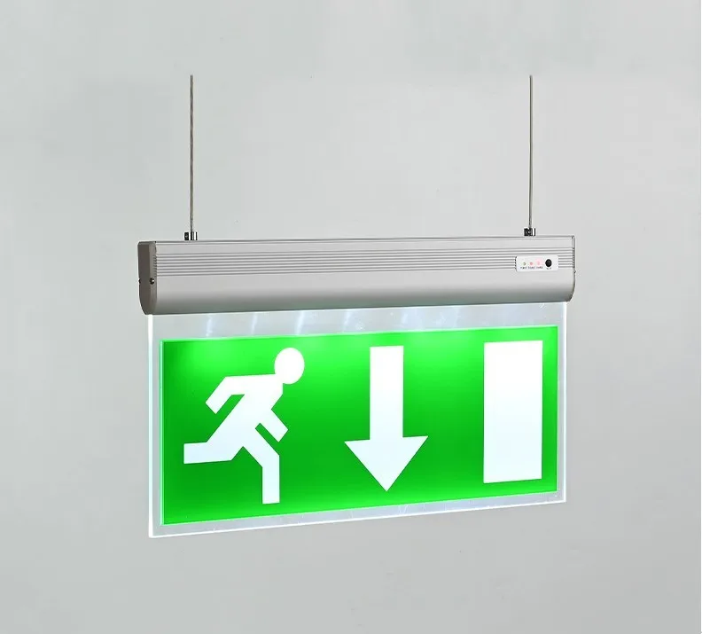 2024 cheap price Ni-cd battery charging exit sign lamp emergency ceiling light 110V