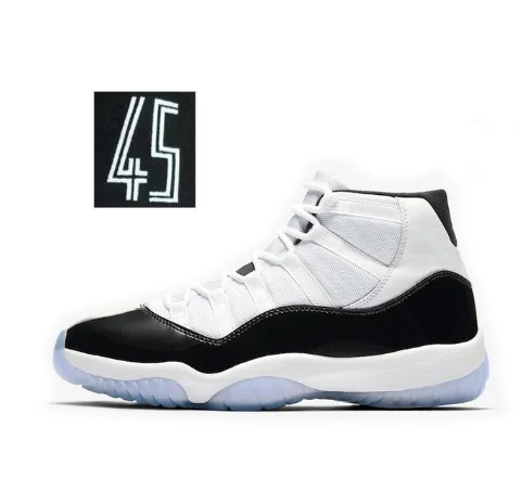 
New Blue 11 11s Men Women Basketball Shoes White Concord 45 White Metallic Silver space stylist sneakers trainer 