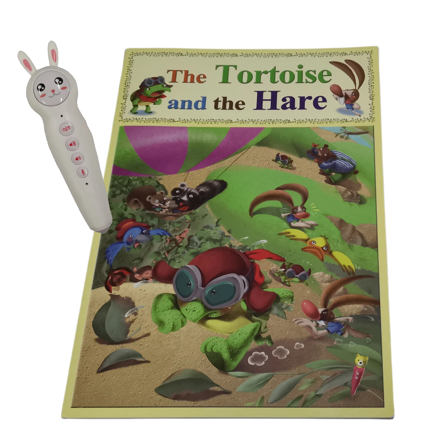 English kids bedtime picture story audio book with digital pen of The Tortoise and the Hare