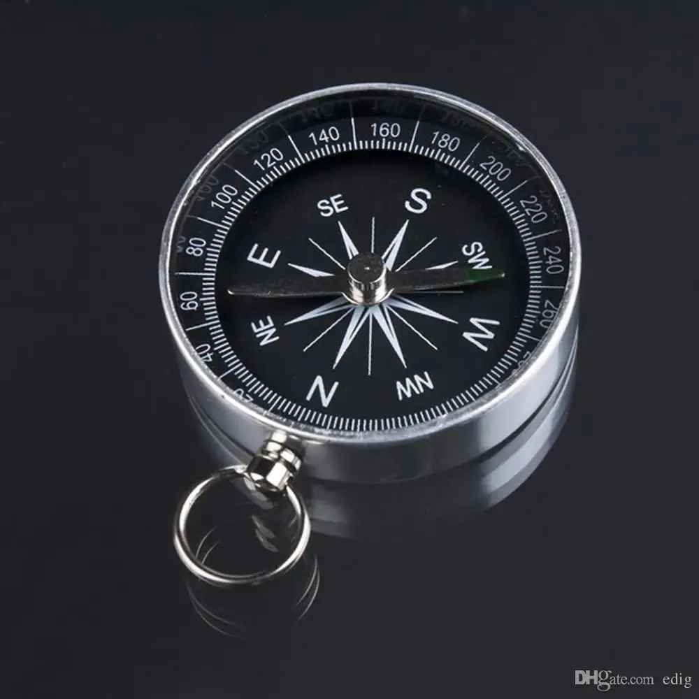 44 мм Мини Алюминиевый металлический Компас для кемпинга пешего туризма хинкер навигация брелки портативный алюминиевый