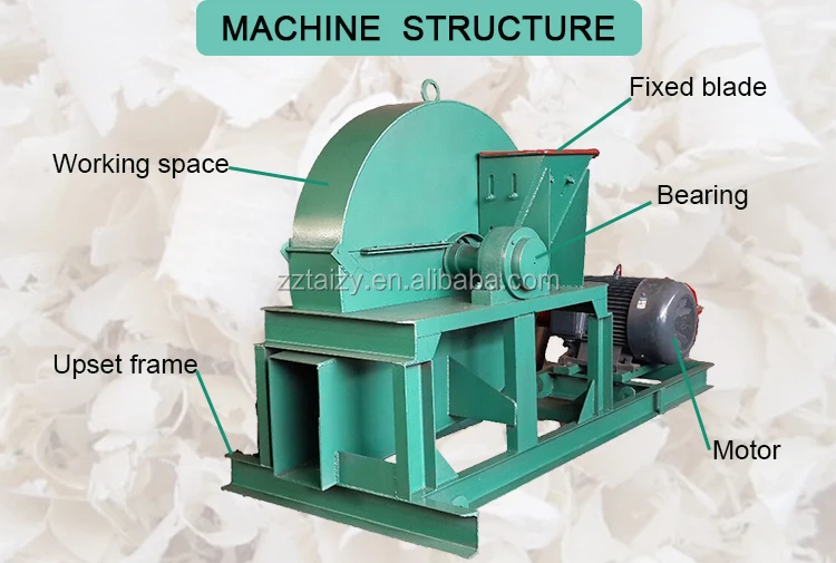 Wood chipping machine Diesel engine wood chipper wood crusher