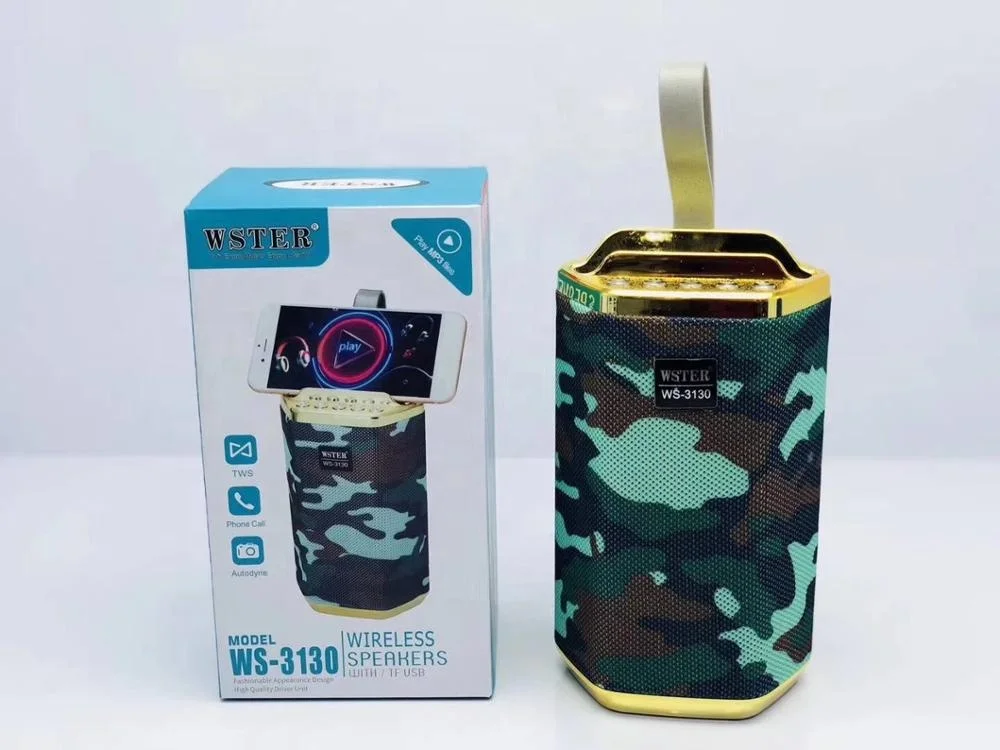 Оригинальный WSTER WS3130 Поддержка USB TF карта FM радио динамик большие Студийные мониторы синий зуб